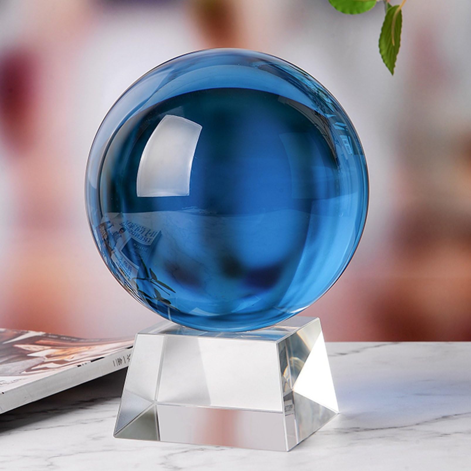 Amazon.co.jp: 水晶玉 水晶球 40mm-200mm クリスタルボール ブルー 青