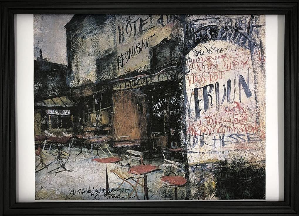 Amazon.co.jp: 佐伯祐三 広告“ヴェルダン” A4 ポスター 輸送用 額付き