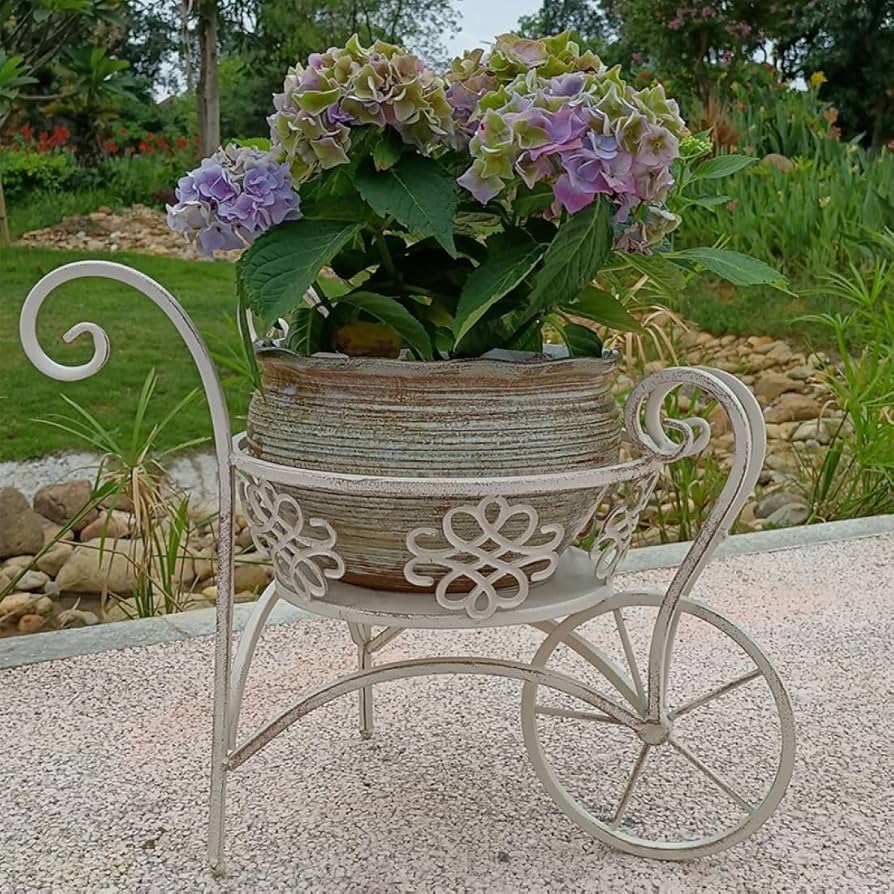 Amazon.co.jp: 鉢置きスタンド フラワーラック アイアン ホワイト/白