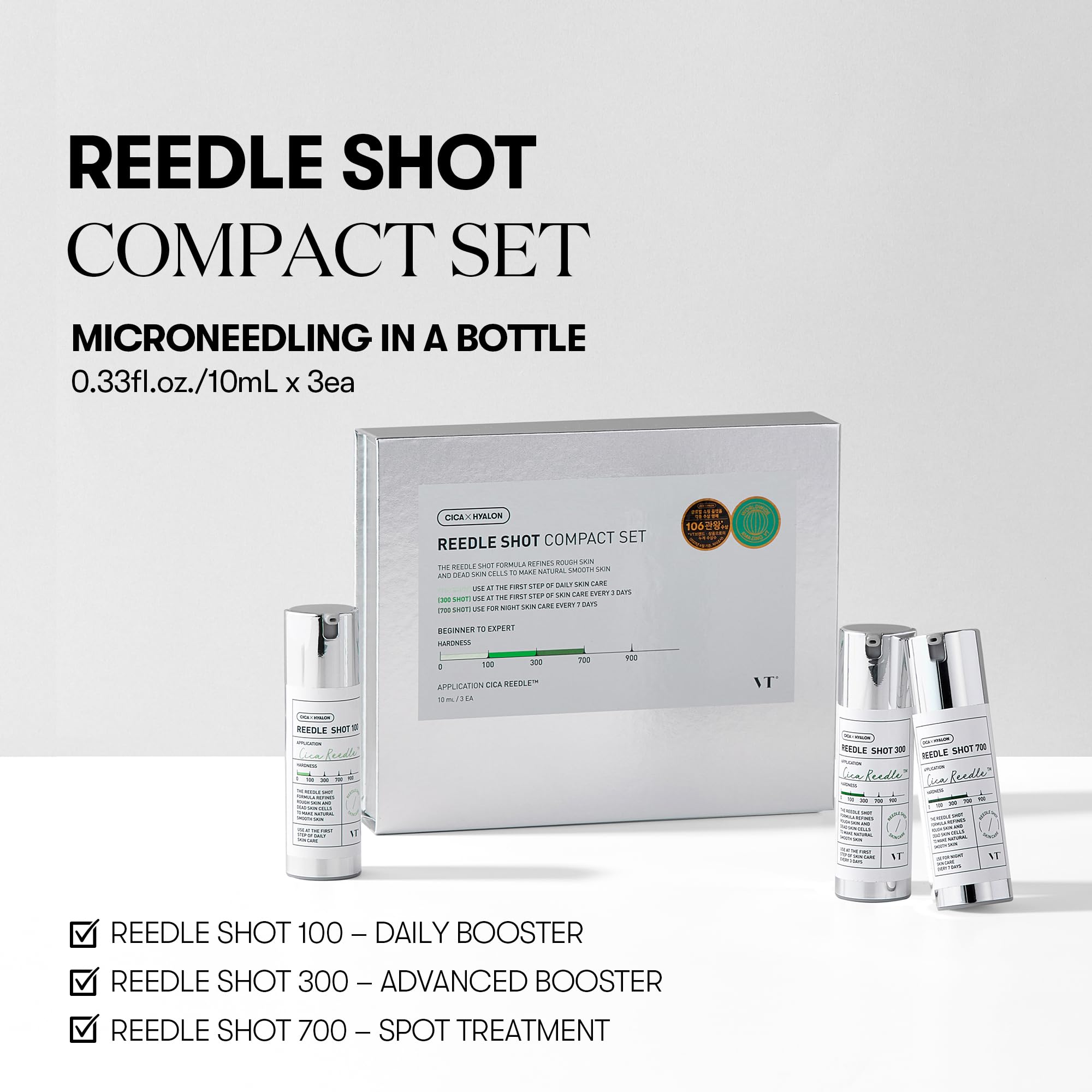 Amazon.com: VT COSMETICS Reedle Shot Compact Set, Microneedling