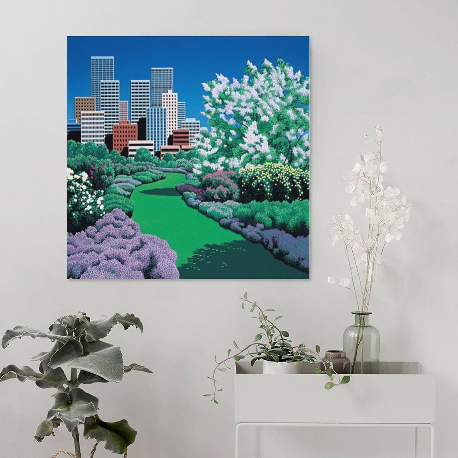 Amazon.co.jp: イラストレーター 永井博 アートポスター 80年代シティ