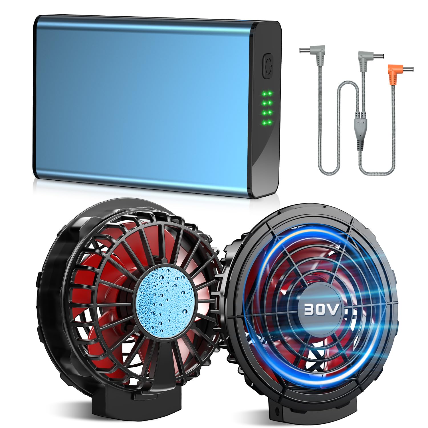 Amazon.co.jp: ファンバッテリーセット【冷却ブレート付き＆30V超強力