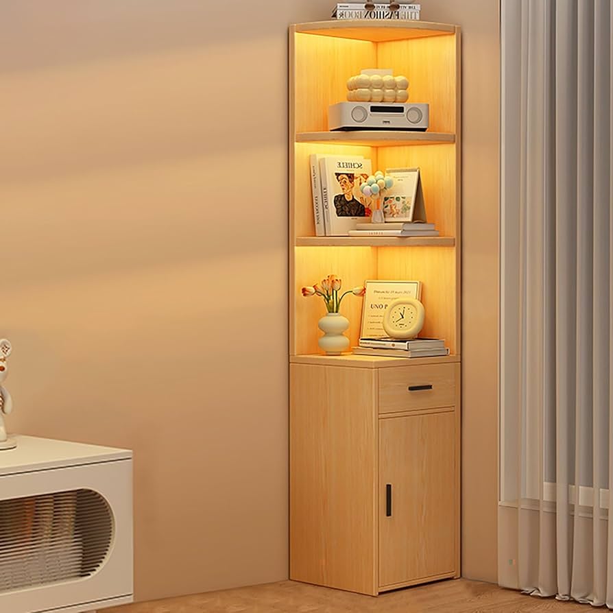 Amazon｜コーナー収納棚 スリム 幅30 本棚 コーナー設置可 コーナー