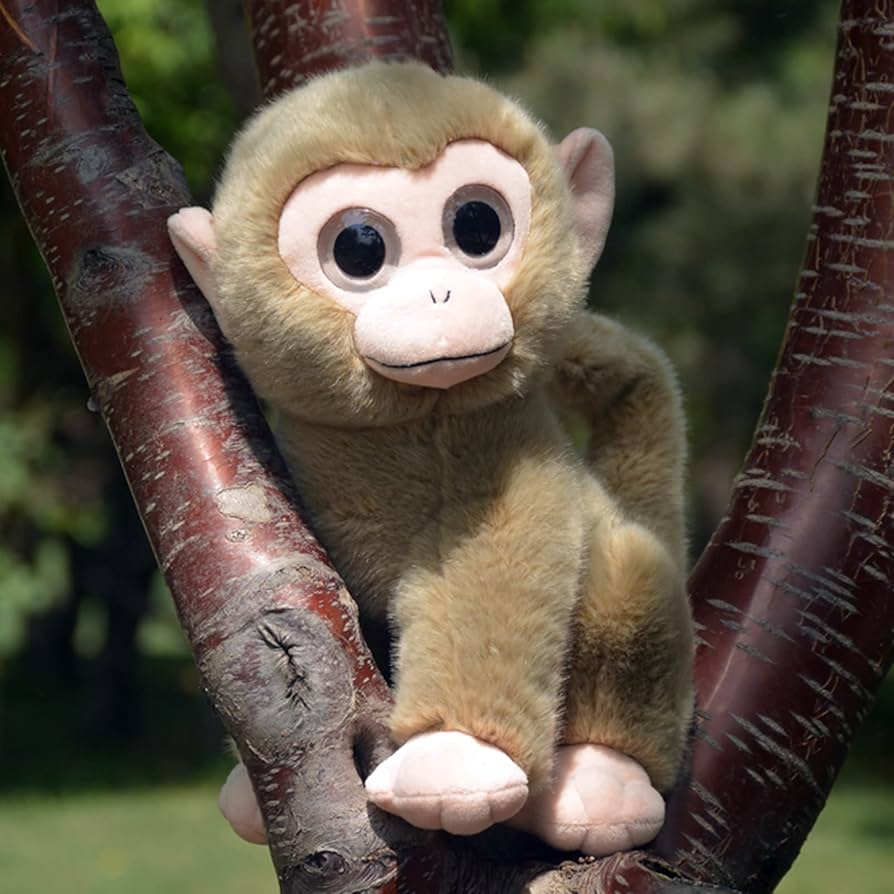 Amazon | 猿 ぬいぐるみ リアルぬいぐるみ 動物 アニマル もふもふ