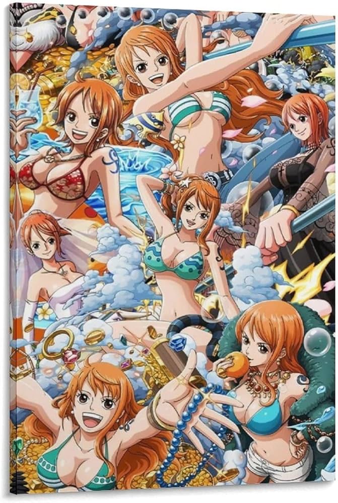 Amazon.co.jp: アートパネル ワンピース ナミ 長方形 キャンバス絵画