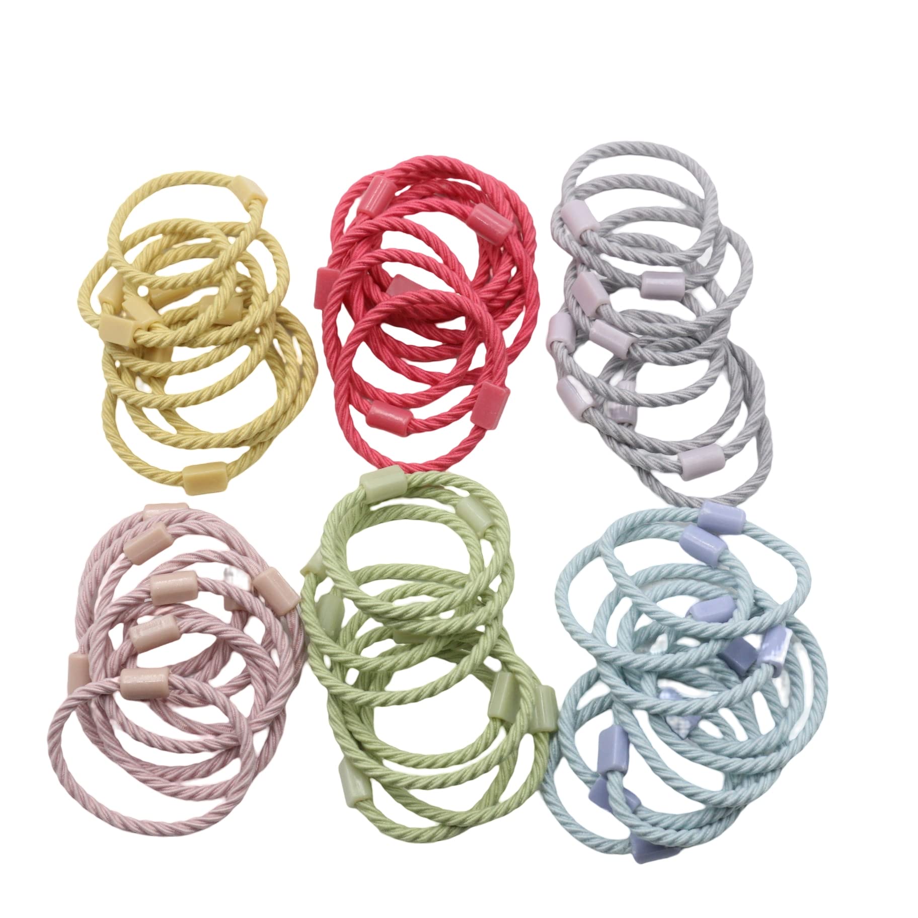 Amazon | KUKU工房 台座付ねじりヘアゴム 直径3.5cm 太さ2.5mm キッズ