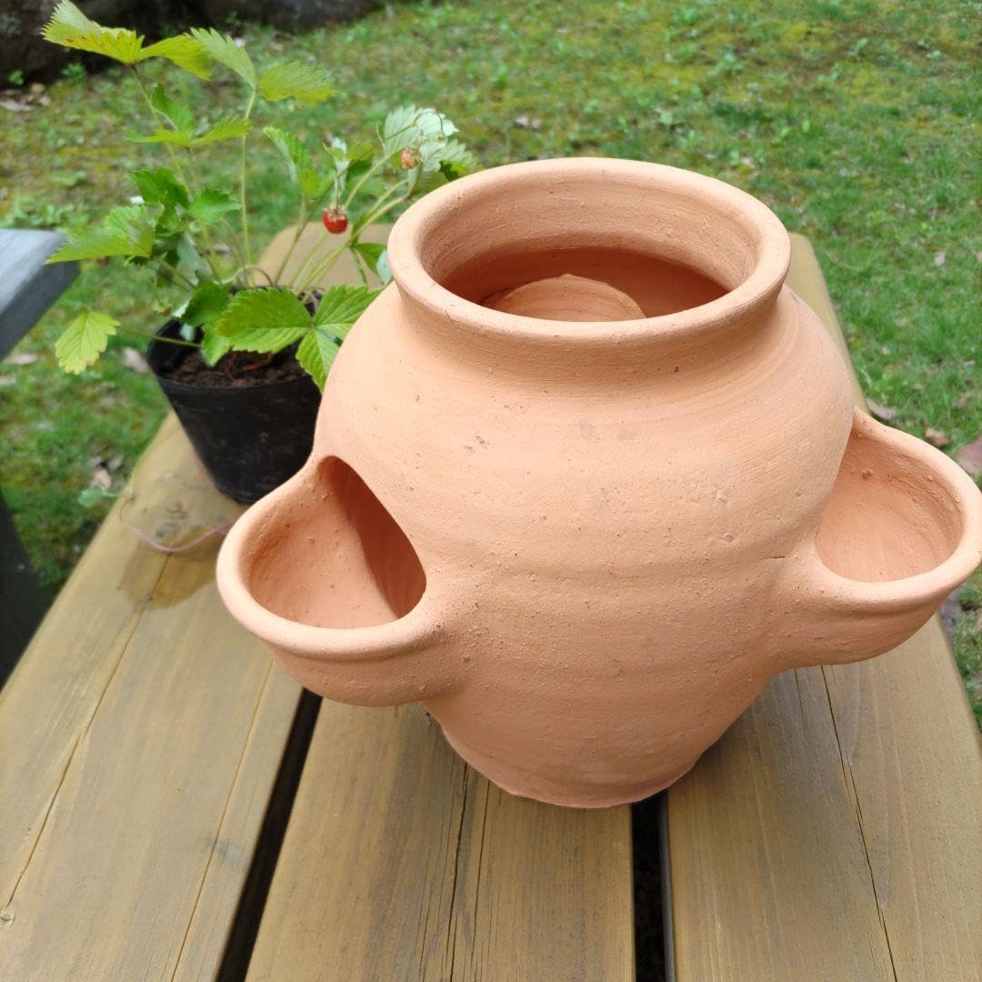 ストロベリーポット テラコッタ 素焼き 多段 高さ37cm ストロベリー