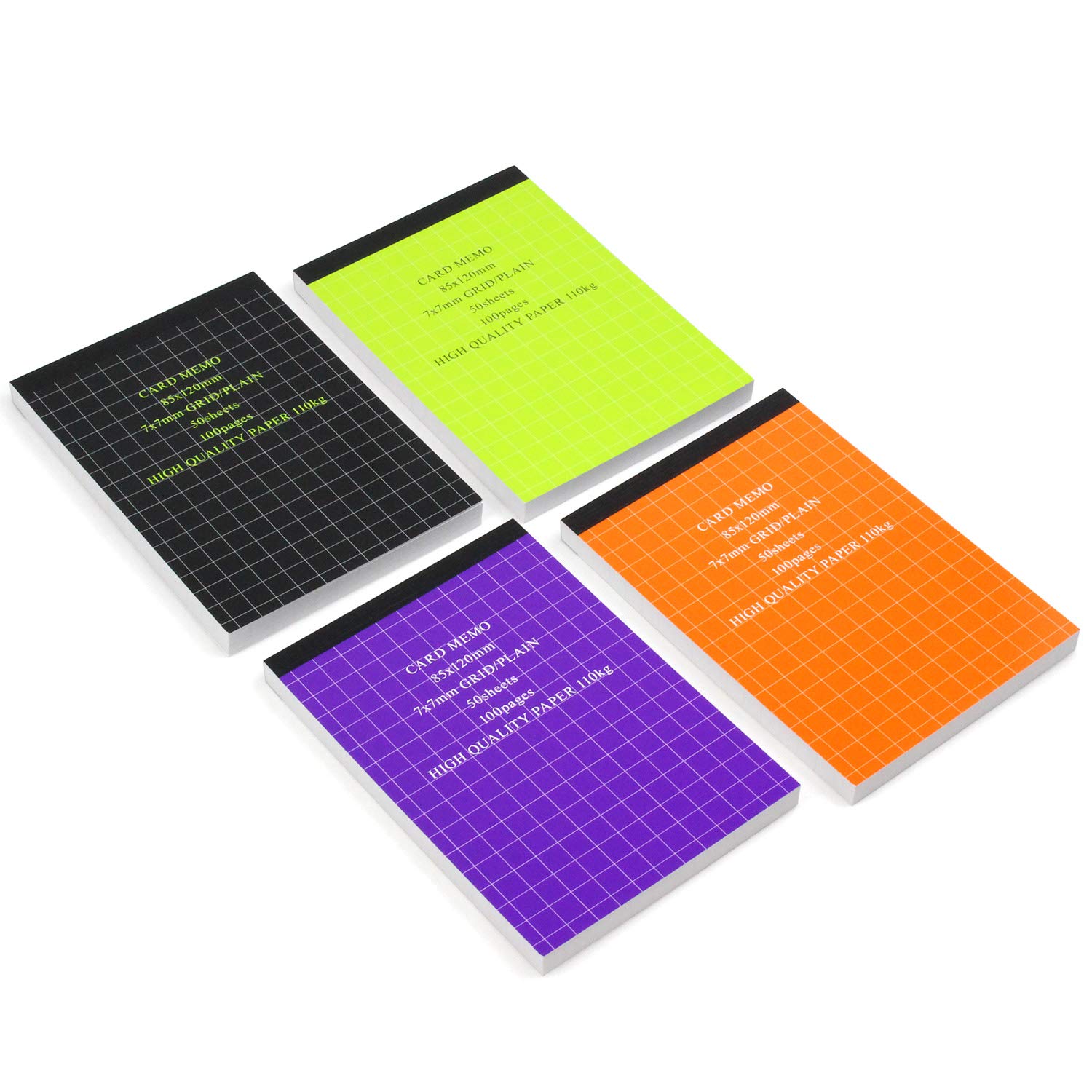 Amazon.co.jp: ZISA/ジーサ メモ帳 NO.12メモ 7mm方眼 グリーン 3冊