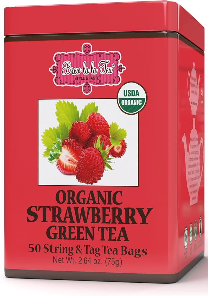 Amazon.com : Brew La La Organic Green Tea - Natural Strawberry