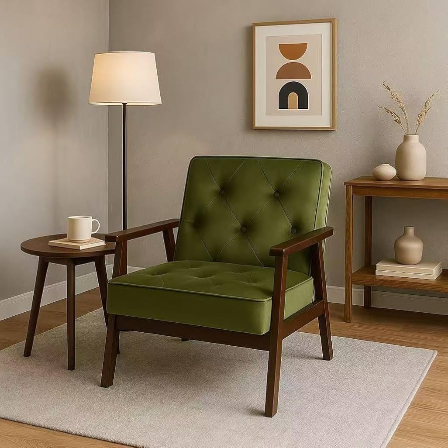 Amazon｜1人掛けソファー 1Pソファ ソファ コンパクト 北欧 レトロ