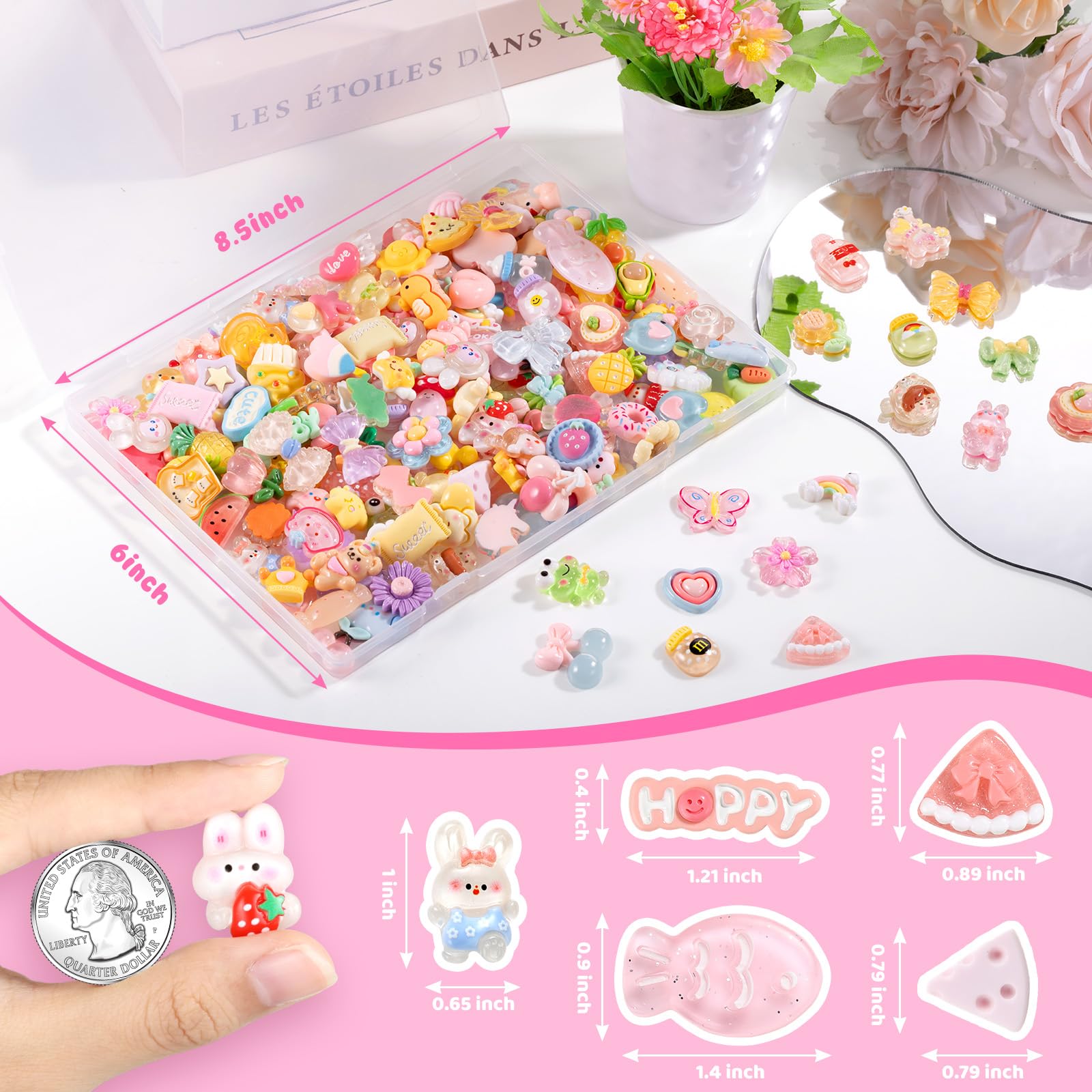 Amazon.com: Zefy 120pcs Cute Slime Charms, No Repeating Jelly