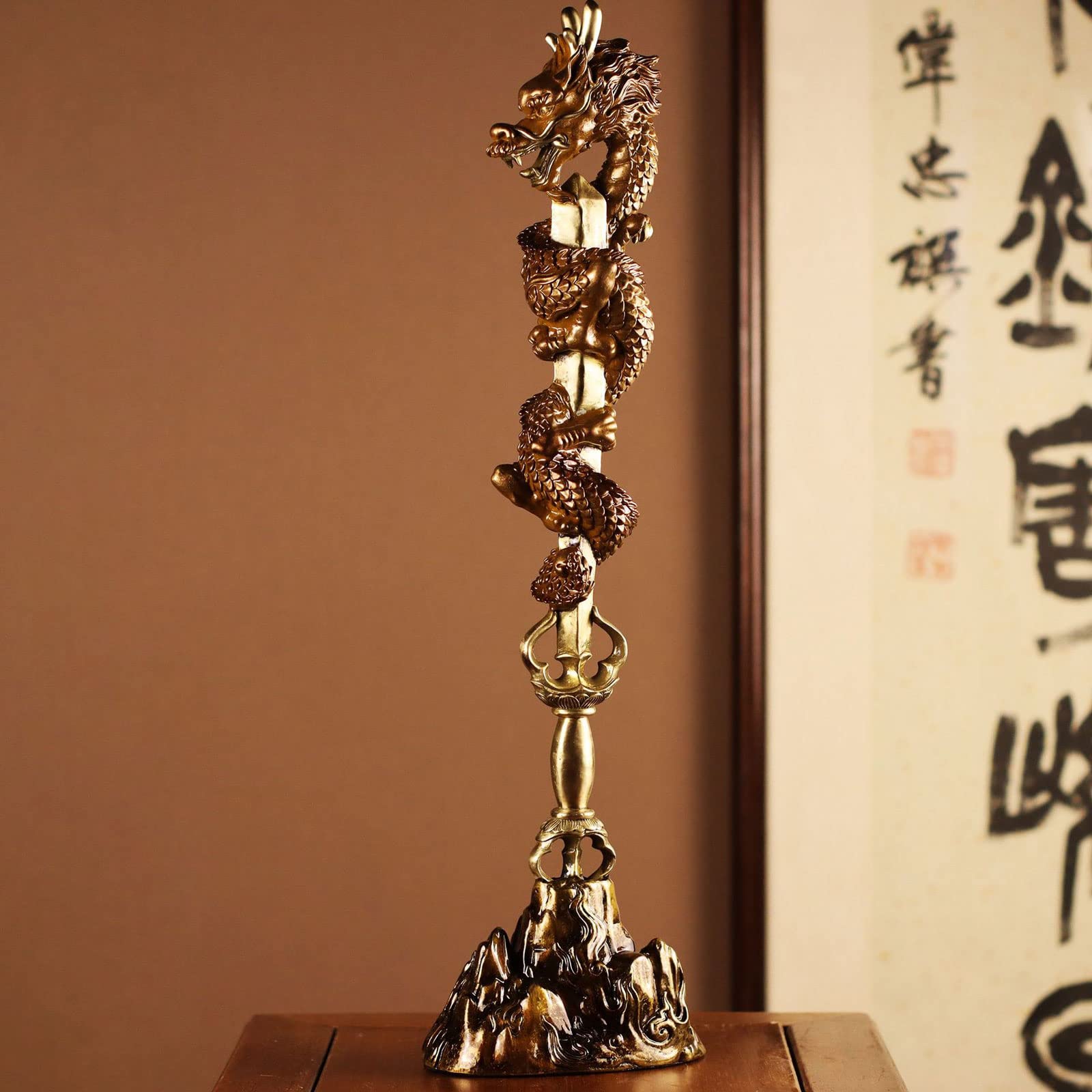 Amazon｜dsdsad 密教法具「倶利伽羅龍王」 真鍮製 倶利伽羅剣（総高
