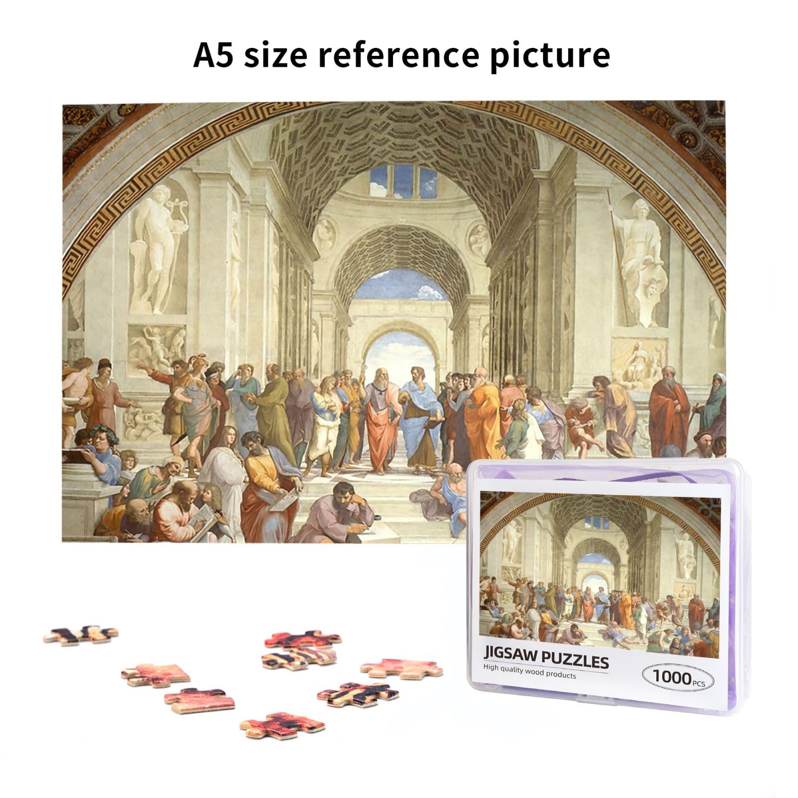 Amazon.co.jp: ジグソーパズル 1000ピース 絵画風 壁紙 アテナイの学堂