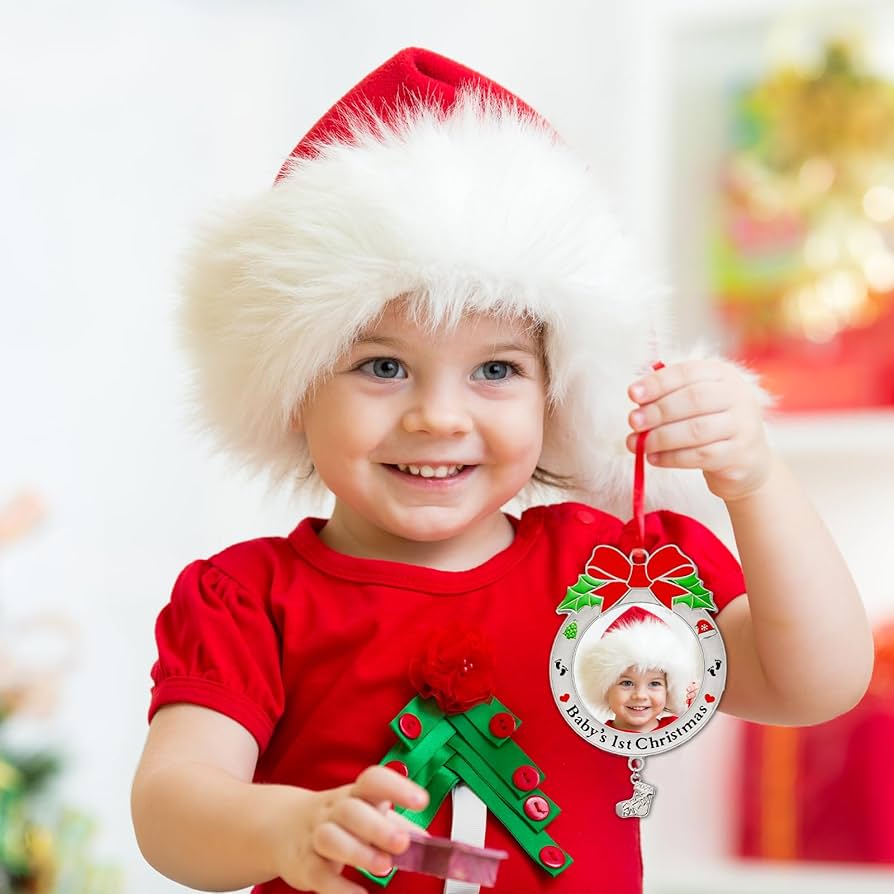 Amazon.co.jp: 2022 赤ちゃんの初めてのクリスマスフォトオーナメント