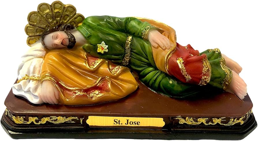 Amazon.co.jp: 5インチ 聖ヨセフの眠っている像 台座付き Estatua de