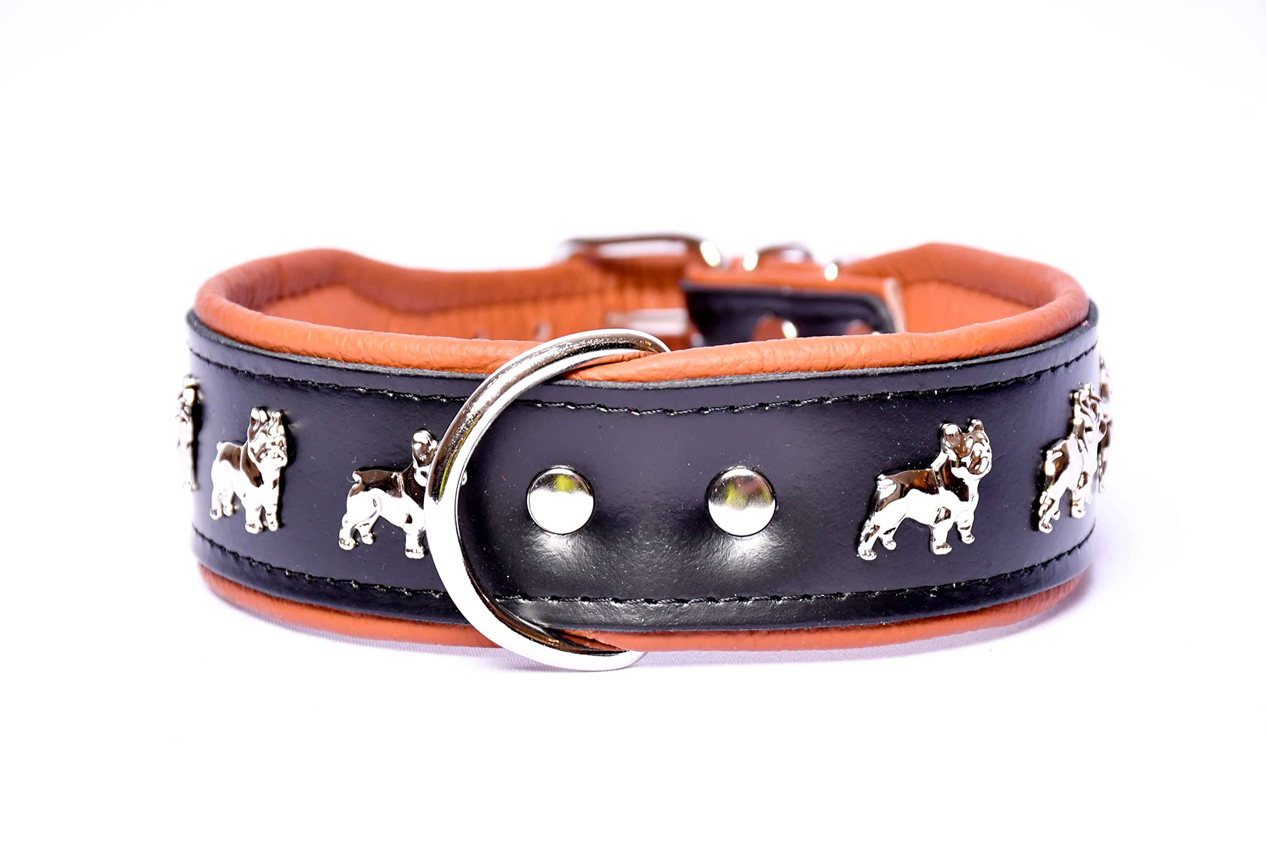 Amazon | 【ZOOleszcz】フレンチブルドッグのデザイン 革製 本革 首輪