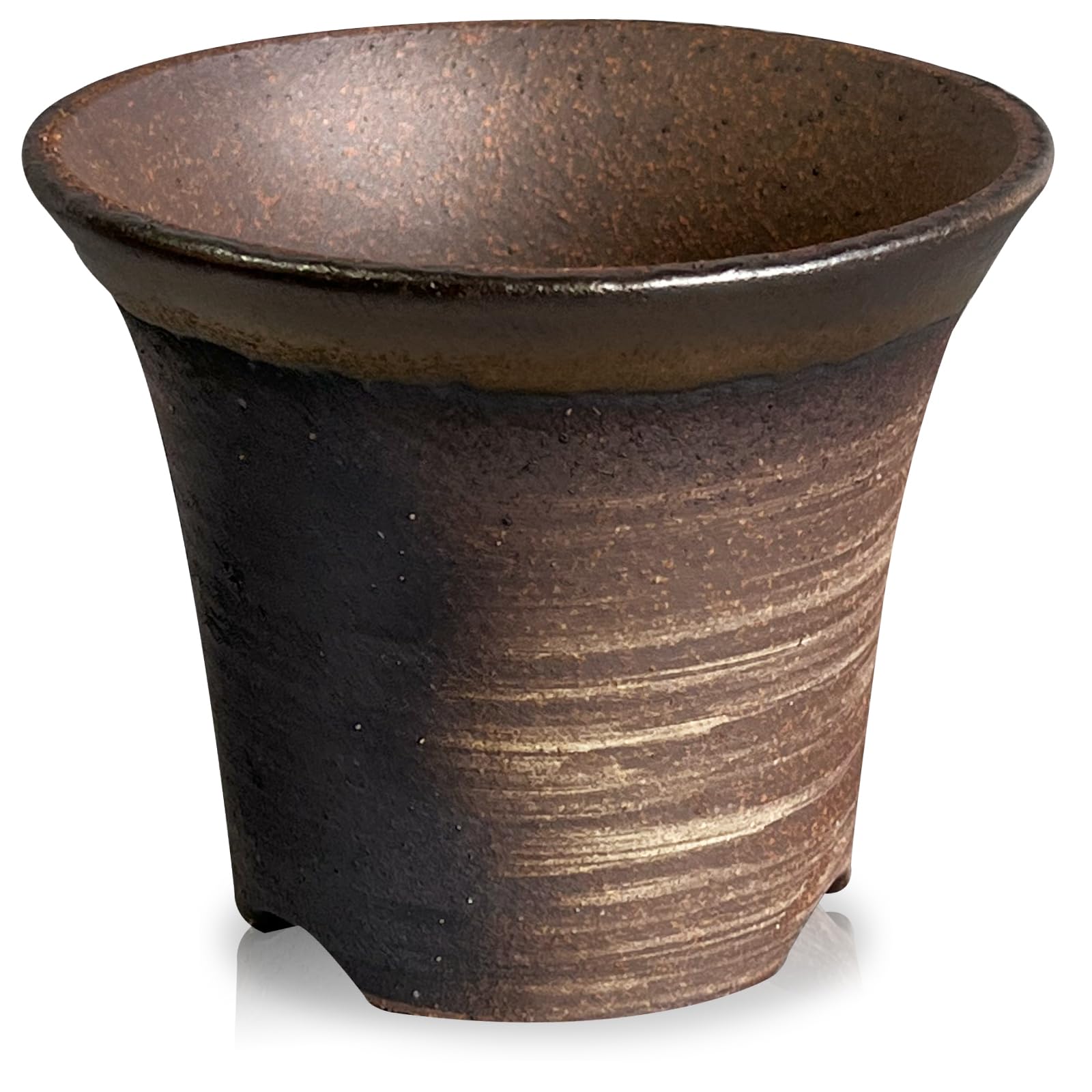 Amazon｜Kaiju Plant 萬古焼 3.5号 陶器鉢 ラッパ アガベ 多肉 塊根 用