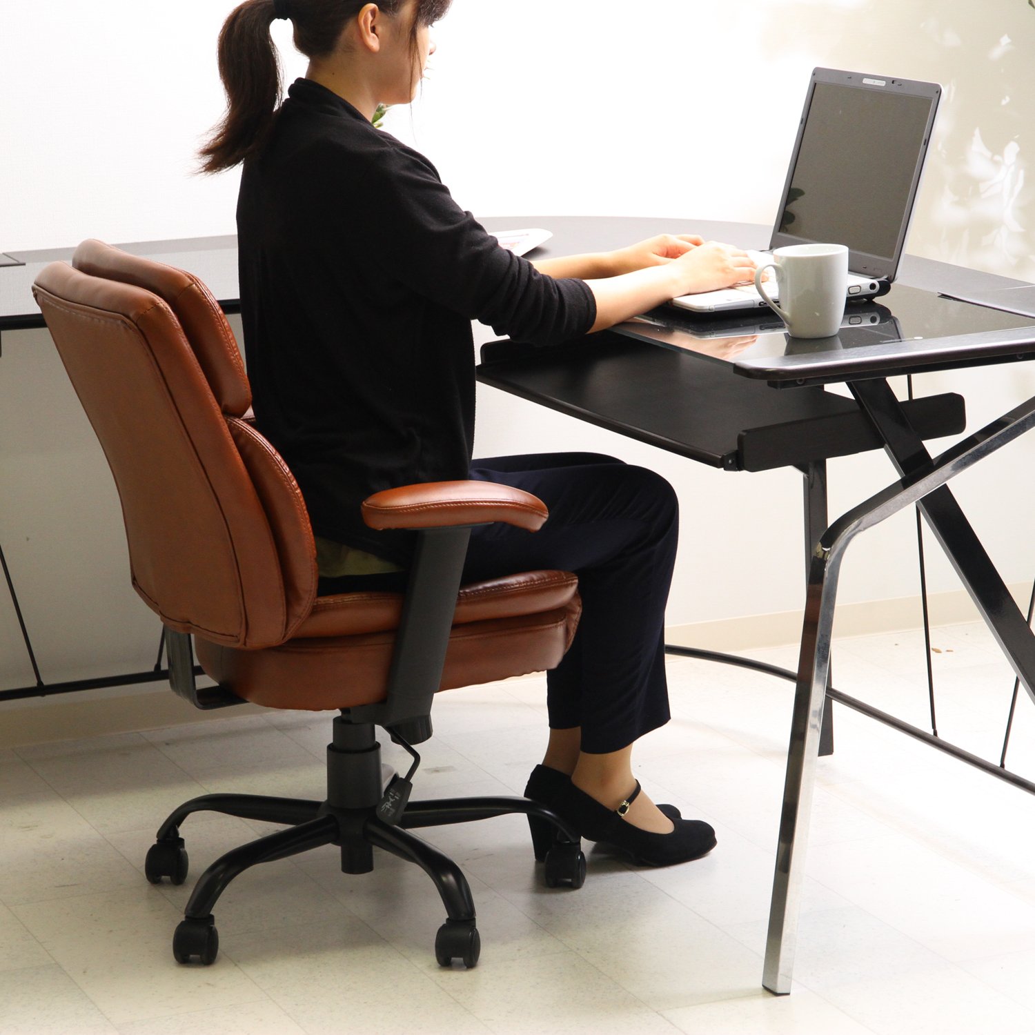 Amazon.co.jp: 不二貿易 デスクチェア オフィスチェア 幅60×奥行69×高