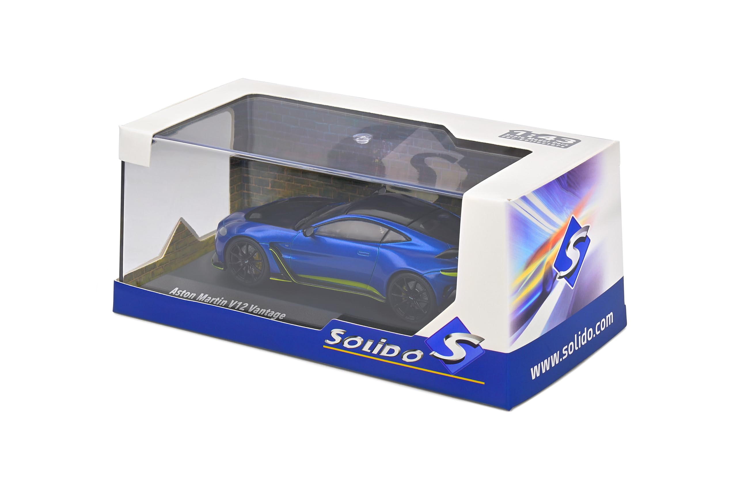 Amazon.com: SOLIDO 1:43 Aston Martin Vantage V12 Blue 2023 : Arts