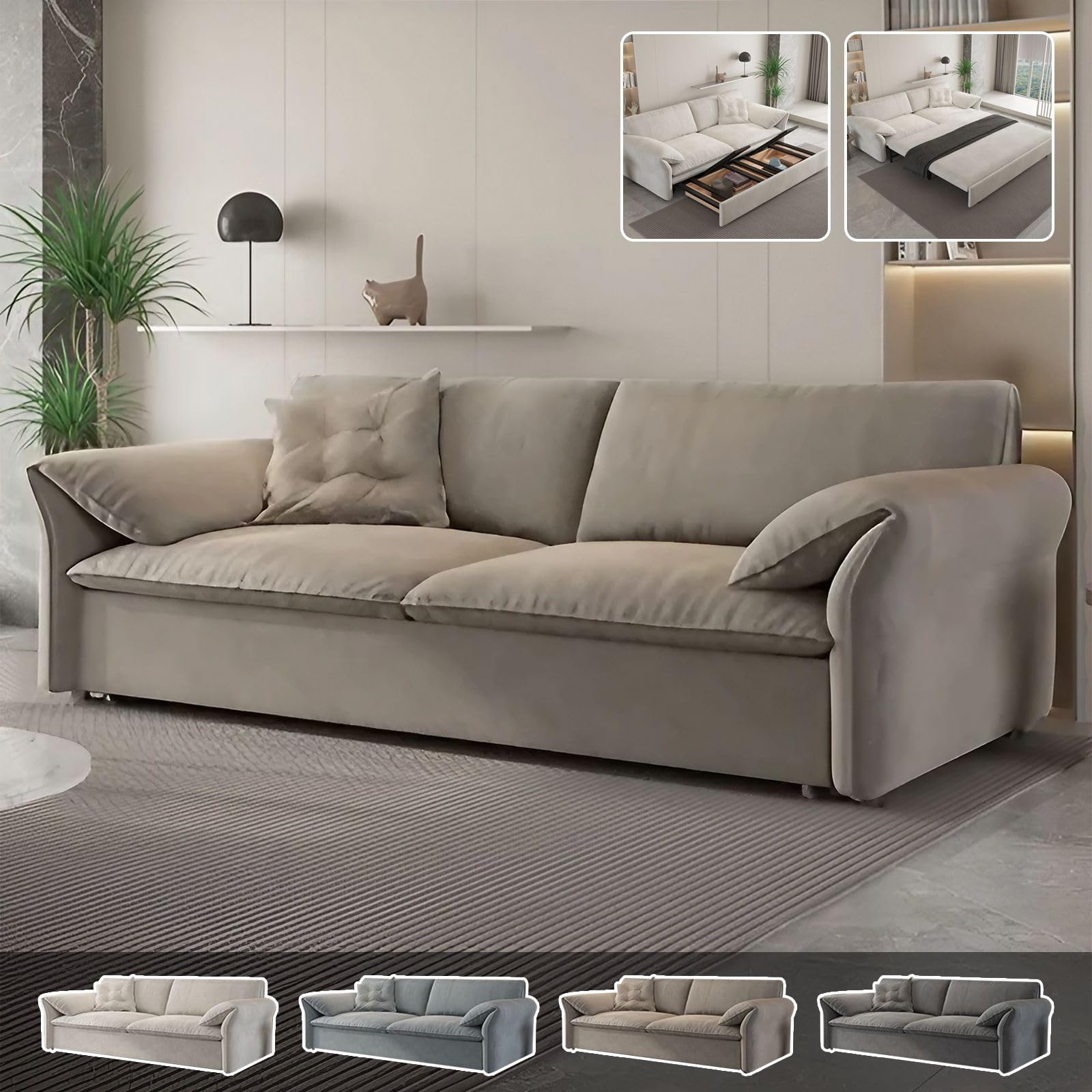 Amazon｜MUTUKI ソファーベッド 2人掛け 3人掛け 2WAY ソファベッド 2