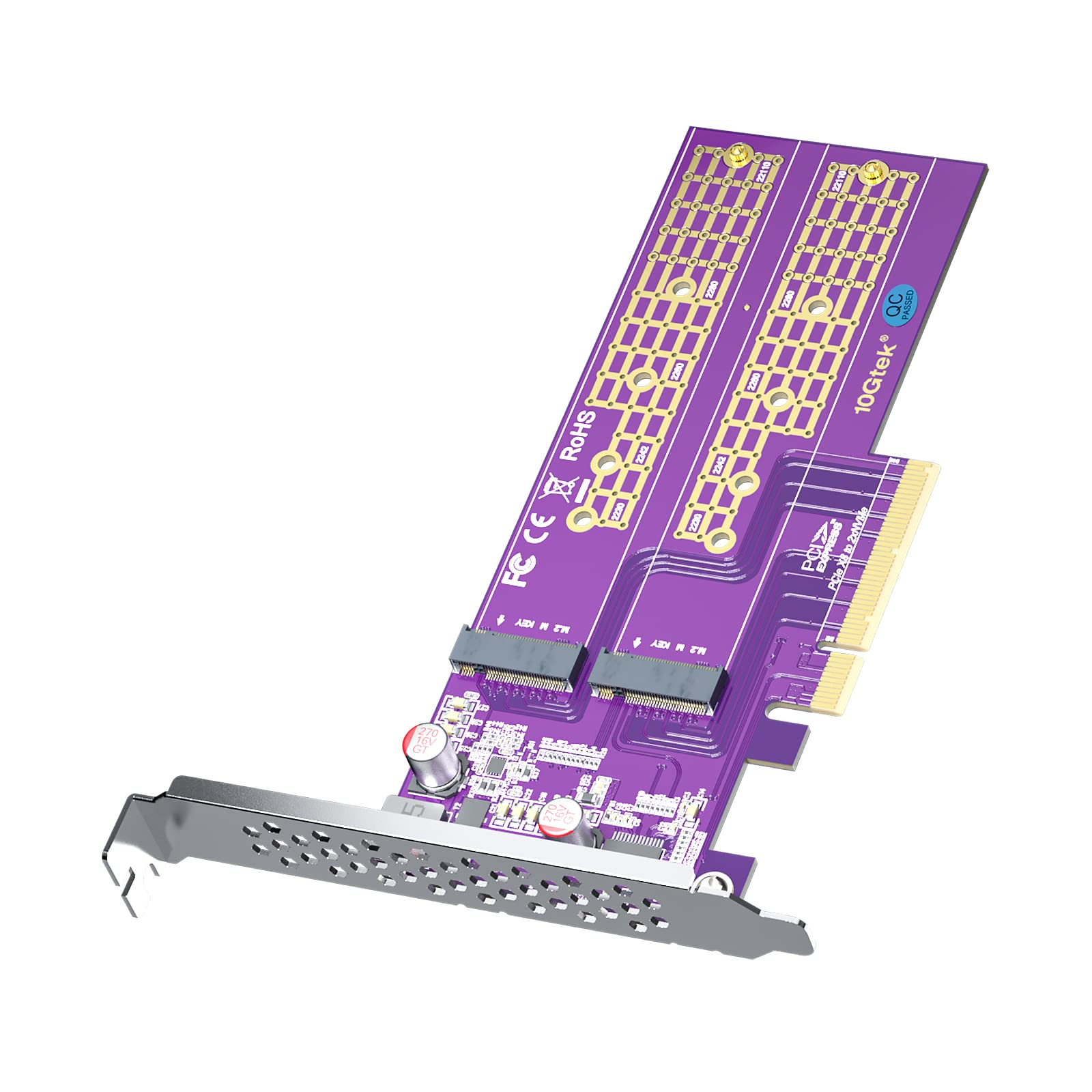 Amazon.com: Dual M.2 NVMe PCIe 3.0 x8 Adapter Card, Supports 22110