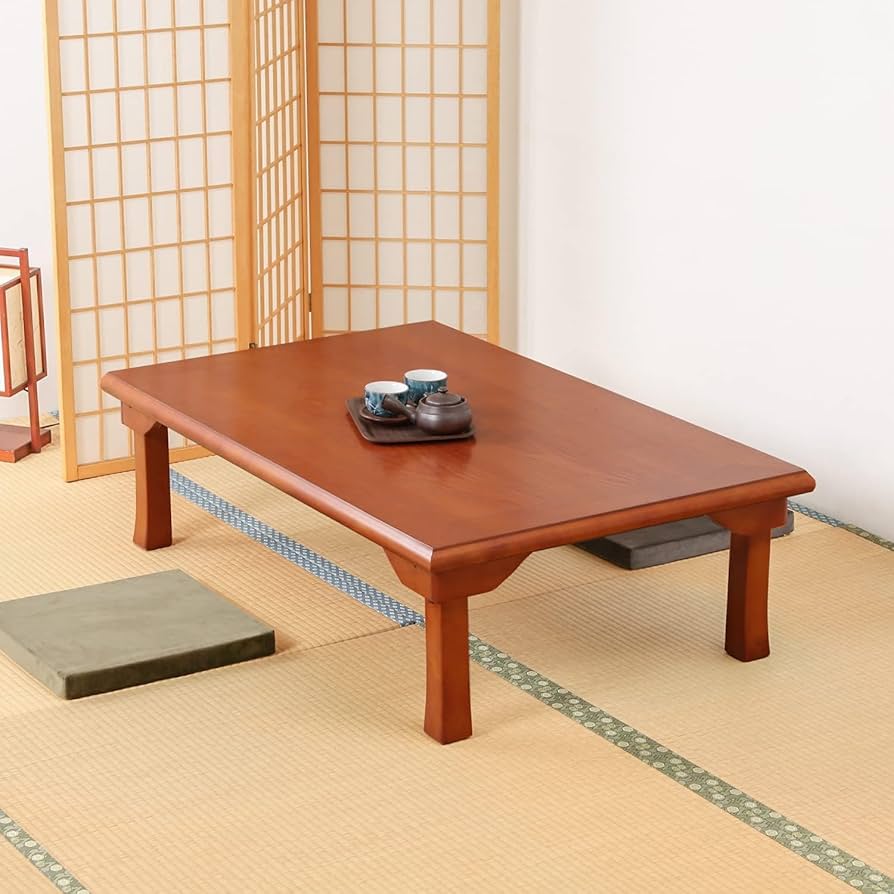 Amazon｜座卓 テーブル 折りたたみ 幅120×奥行75×高さ34cm ブラウン