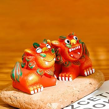 Amazon.co.jp: OBOROZUKI シーサー 置物 オブジェ インテリア 雑貨