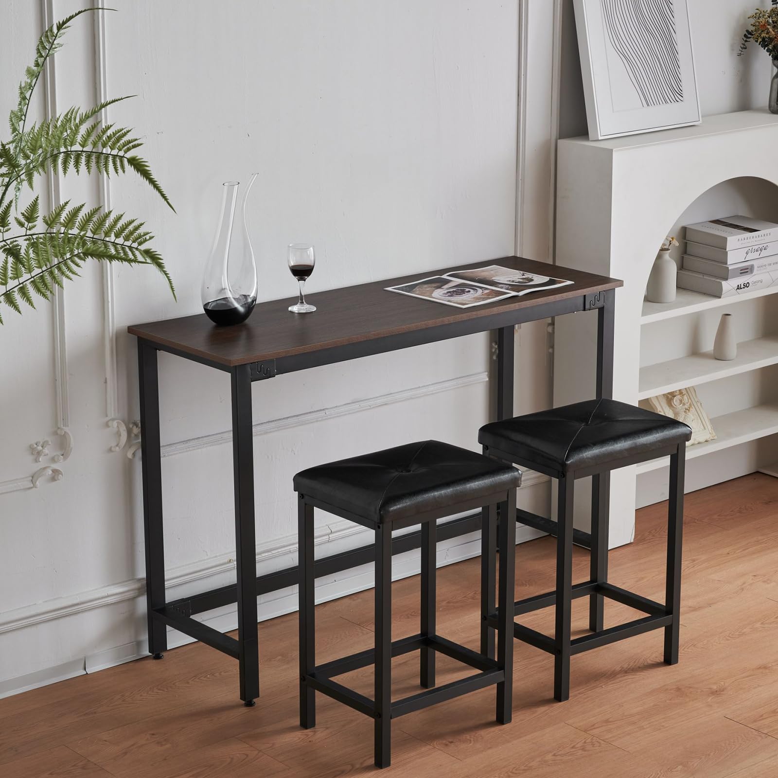 Amazon｜カウンターテーブル 3点セット ハイテーブル バーテーブル