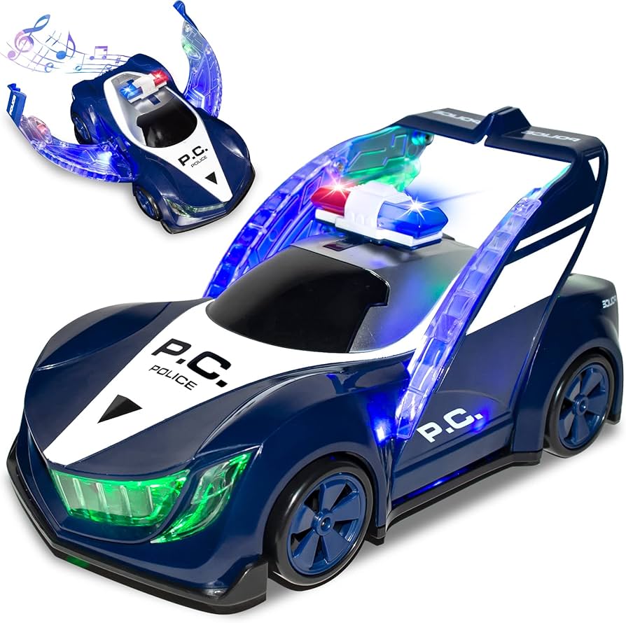 Amazon.co.jp: 車 おもちゃ パトカー ポリスカー 変形 自動変身