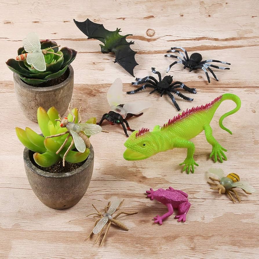 Amazon.co.jp: Auihiay 36パック大型プラスチック昆虫フィギュア玩具