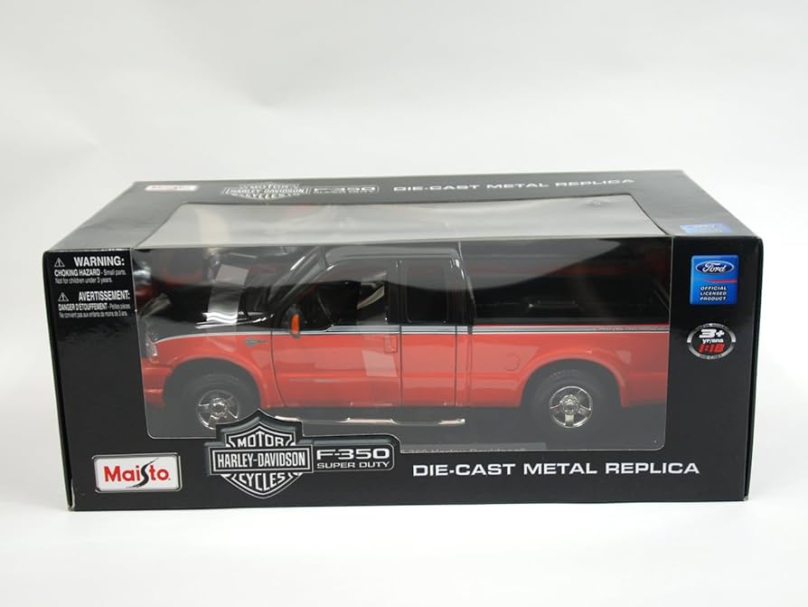 Maisto 1:18 Series Harley Davidson 2004 Ford F-350 Black/Orange