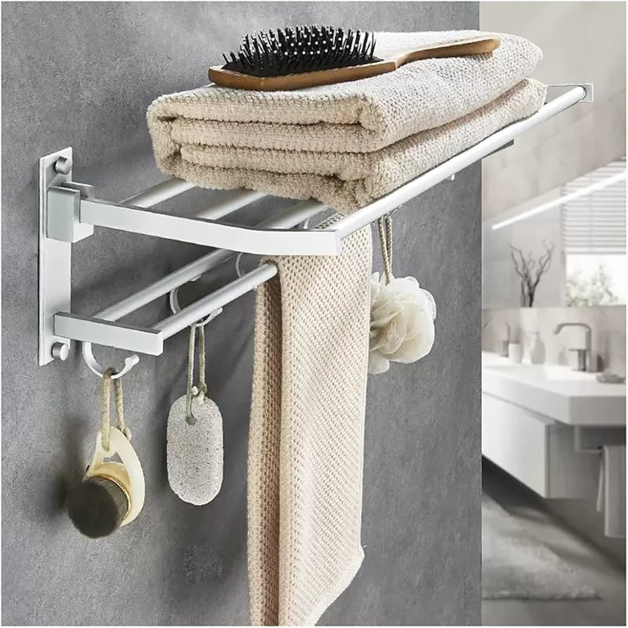 Amazon.co.jp: ダブルタオルバーホテルタオルラックタオル棚SUS304