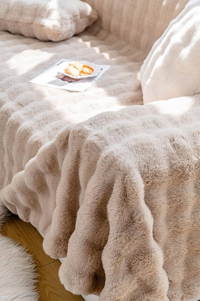 Amazon｜マルチカバー 冬用 ふわふわ ソファーカバー 長方形 大判