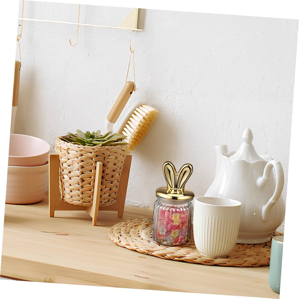 Amazon｜STOBAZA イースター ガラス 瓶 うさぎ うさぎ 耳 形