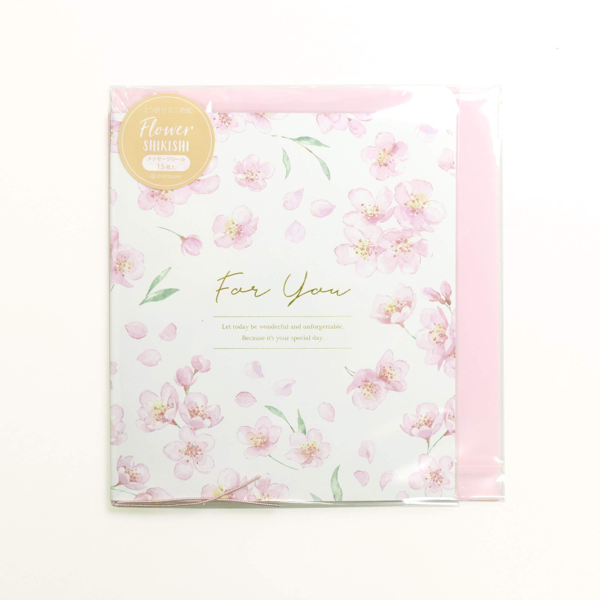 Amazon | 二つ折りミニ色紙フラワー メッセージシール15枚入 寄せ書き