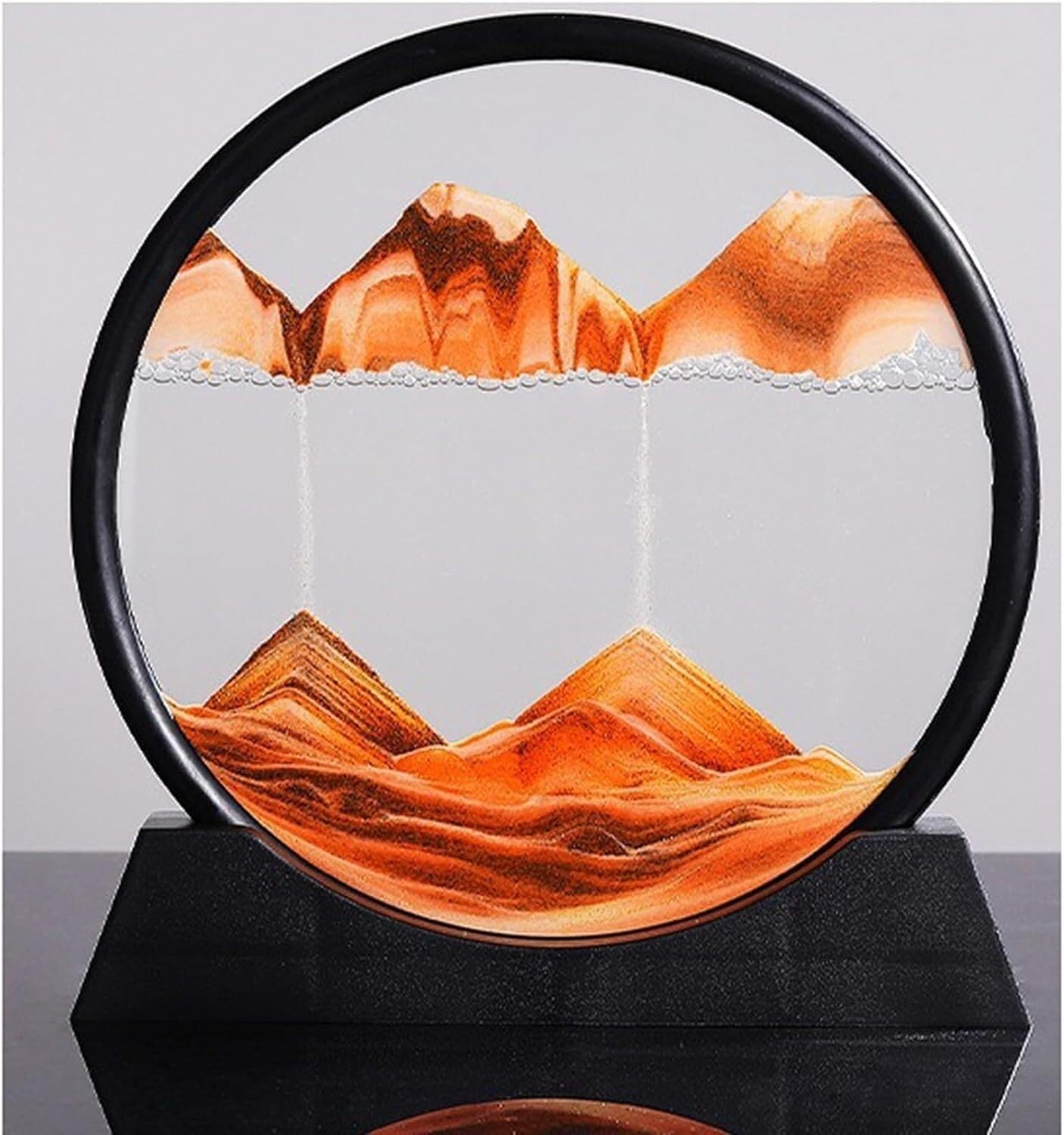 Amazon.co.jp: 置物 サンドピクチャー オレンジ 落ちる砂 アンティーク