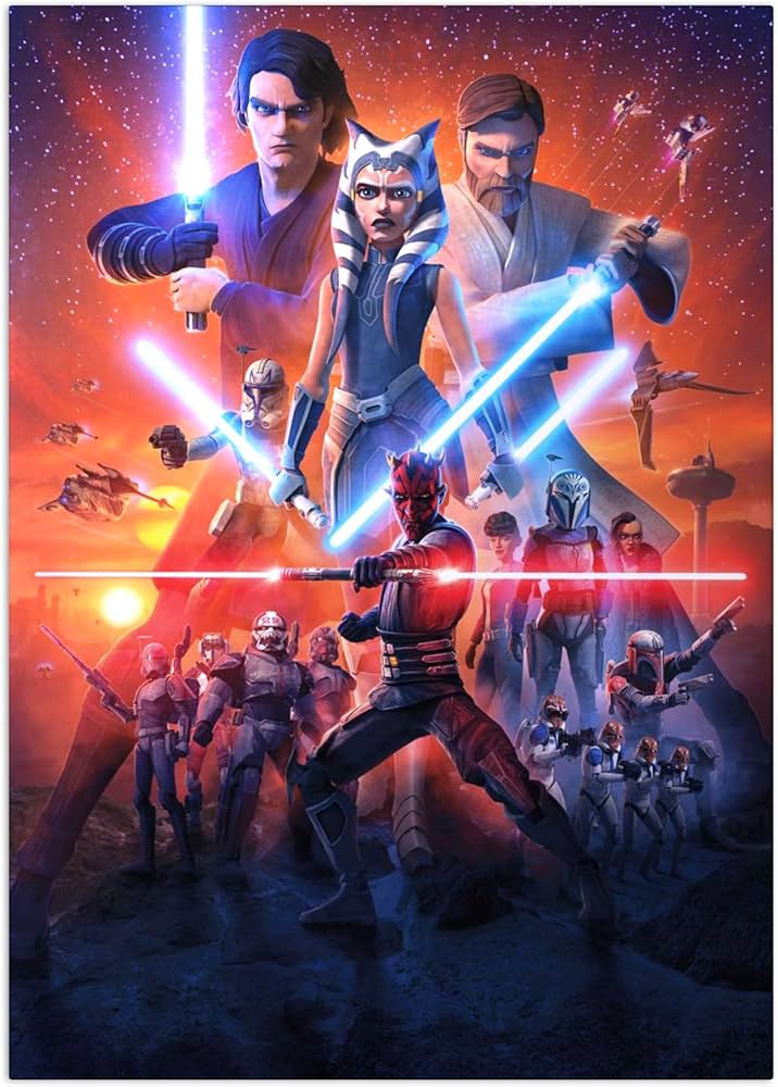 Amazon.com: Displate Metal Poster Star Wars - Ahsoka Tano - Clone