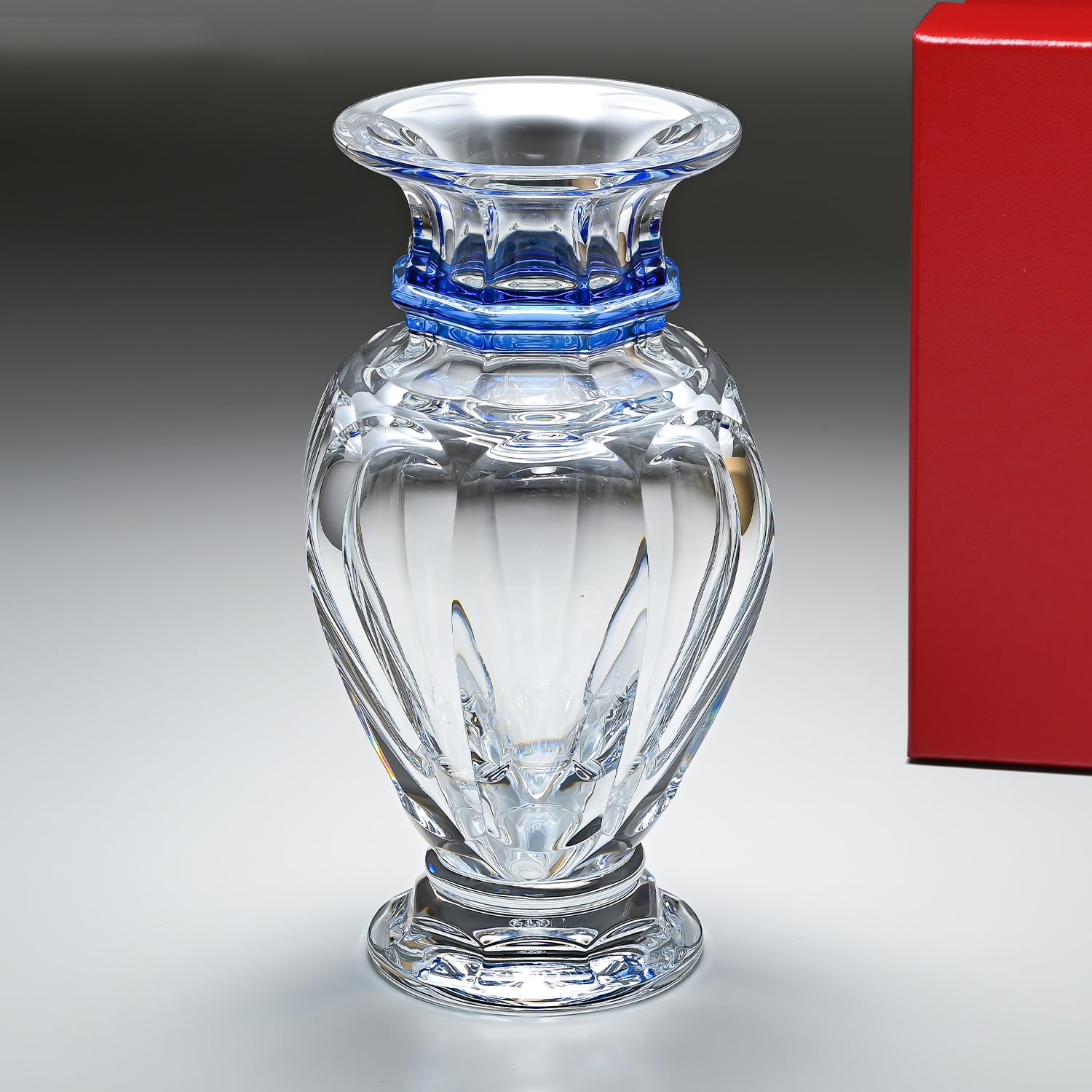 ワケあり】バカラアルクールブルーアイズバラスターベース大型サイズ花瓶