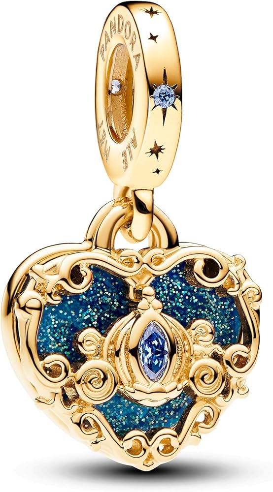 Amazon | Pandora ディズニー シンデレラの馬車&ハート ダブルダングル