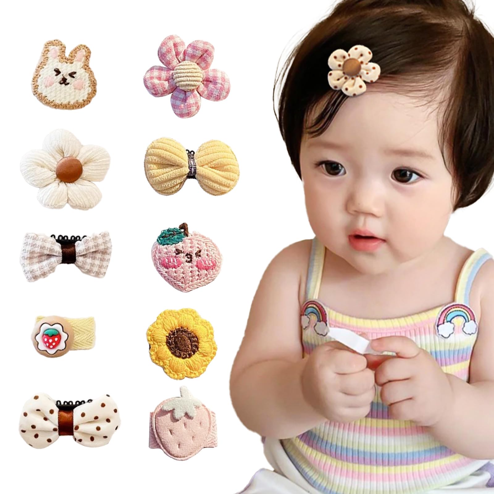 Amazon.co.jp: 10個セット ベビー ヘアクリップ 赤ちゃん 子供用