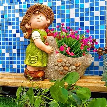 Amazon.co.jp: ガーデニング置物 樹脂材質 庭彫刻の装飾 ガーデン