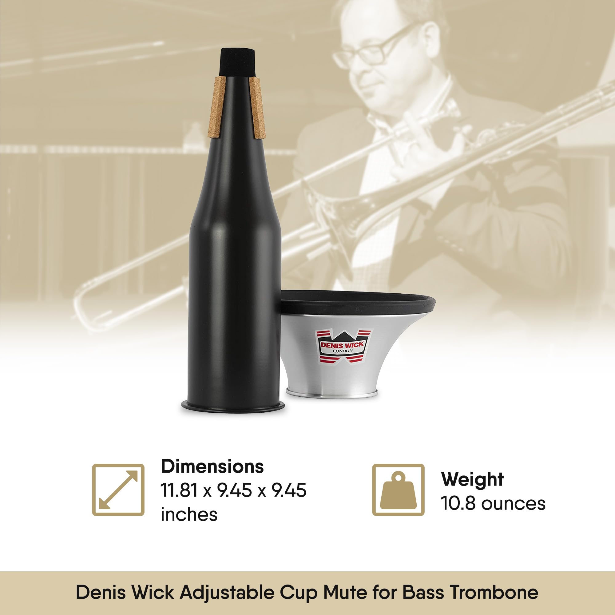 Amazon.com: Denis Wick Adjustable Cup Mute for Bass Trombone, 5533