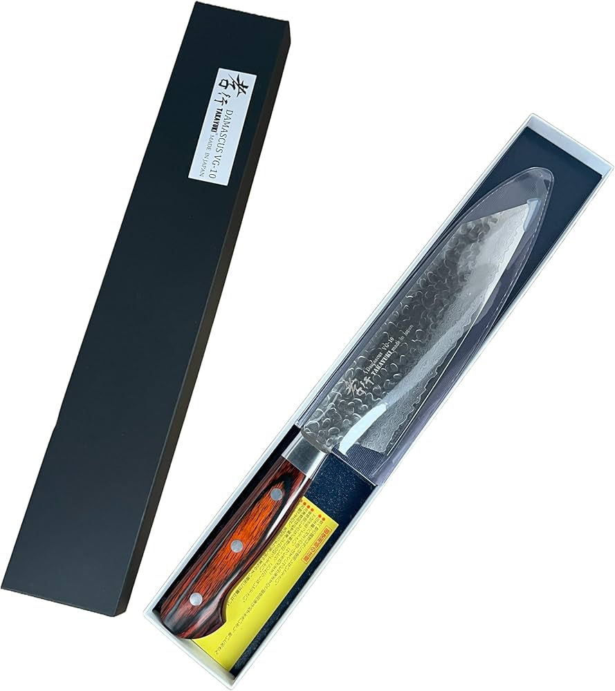 Amazon | 堺孝行 槌目ダマスカス VG10割込み 33層 剣型牛刀 190mm
