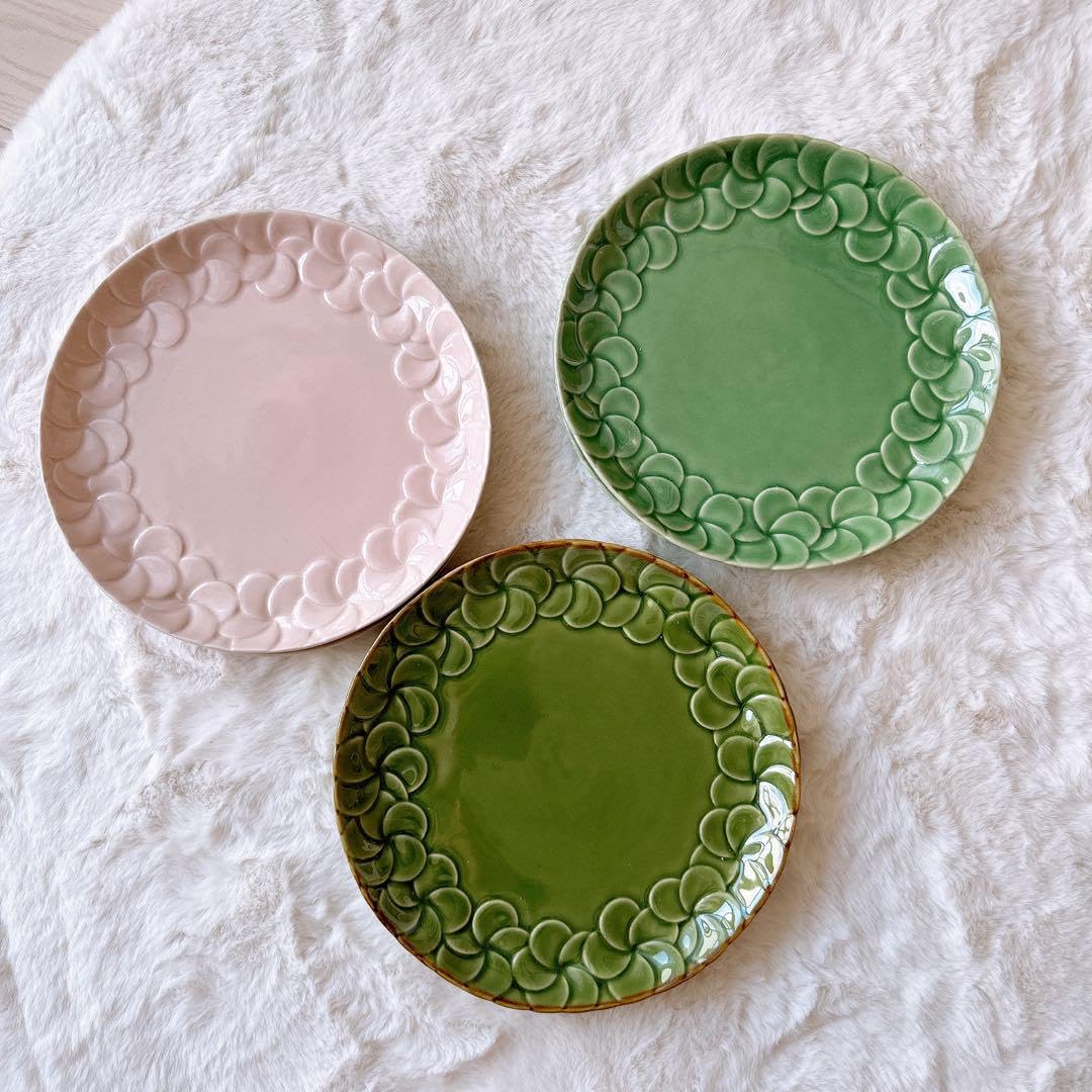 Amazon.co.jp: JENGGALA ジェンガラケラミック 食器 プルメリア 丸皿