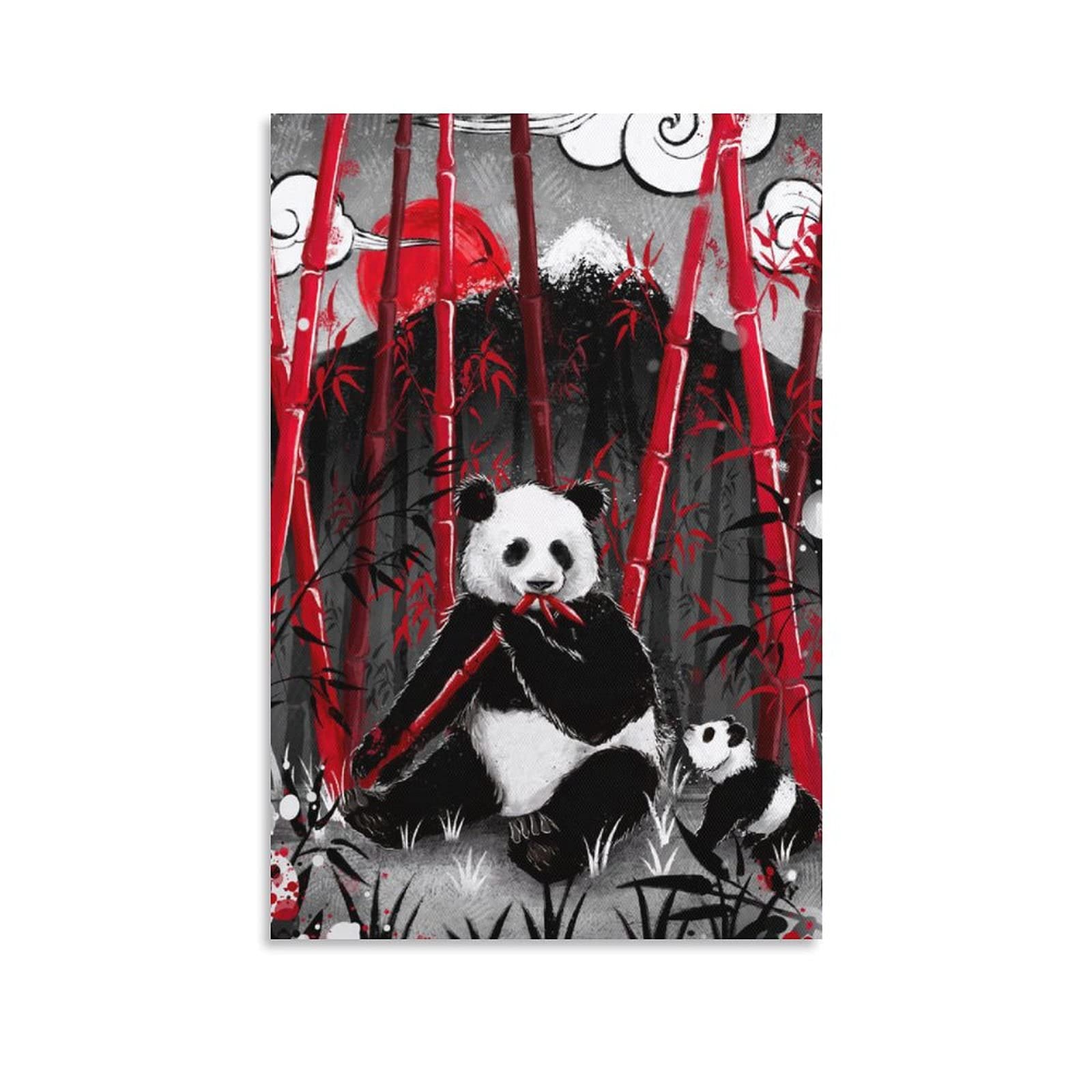 Amazon｜かわいいパンダクリエイティブアートポスター 1 ホーム装飾