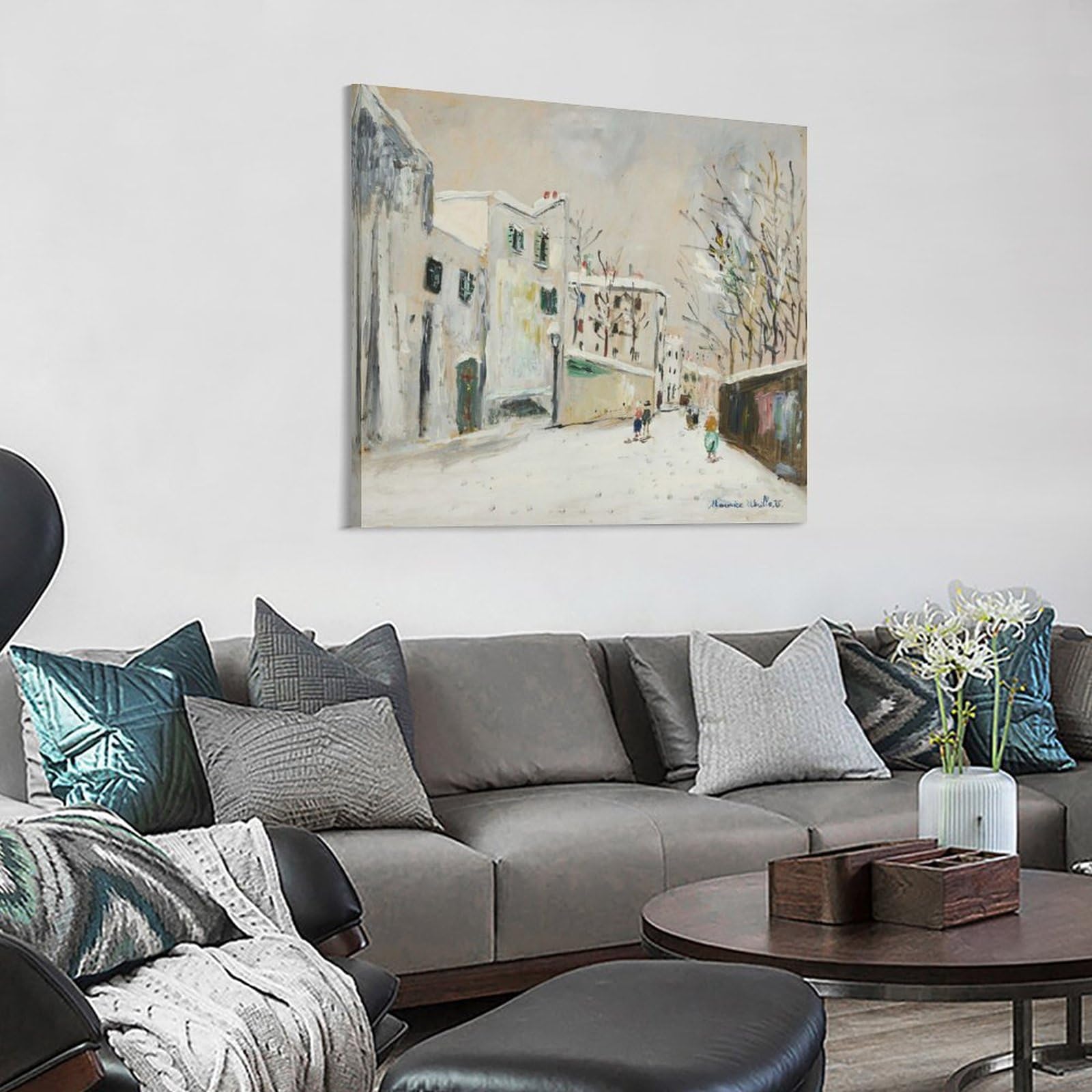 Amazon.co.jp: Maurice Utrilloモーリス・ユトリロ《雪のサン