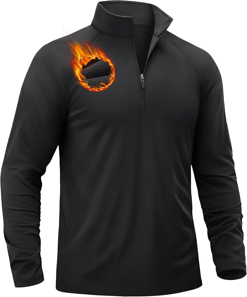 Amazon.com: TACVASEN Quarter Zip Pullover Men Golf Shirt Long