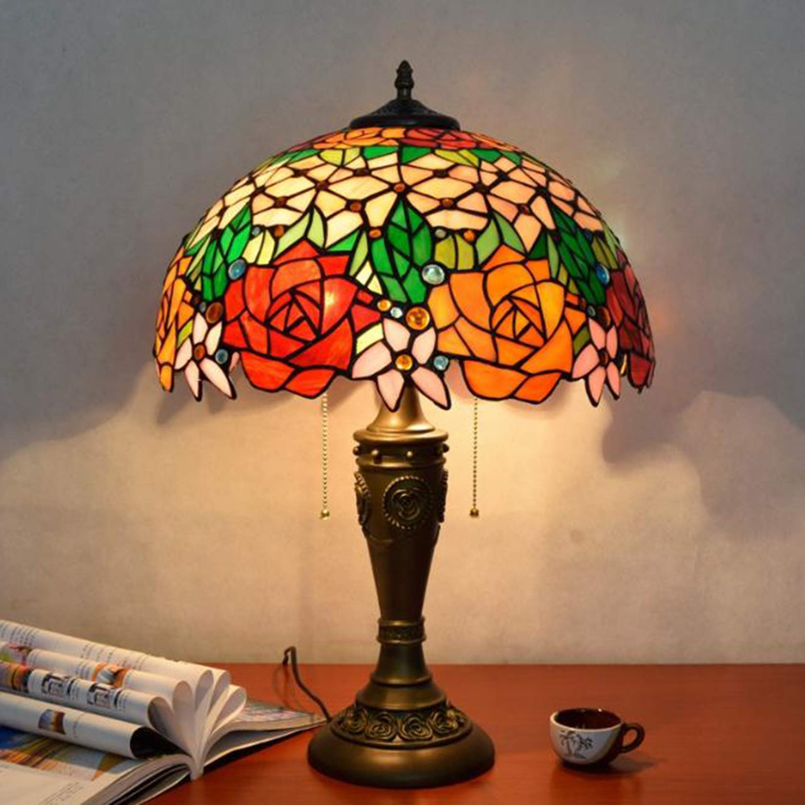 Amazon.co.jp : 16インチティファニースタイルのテーブルランプ