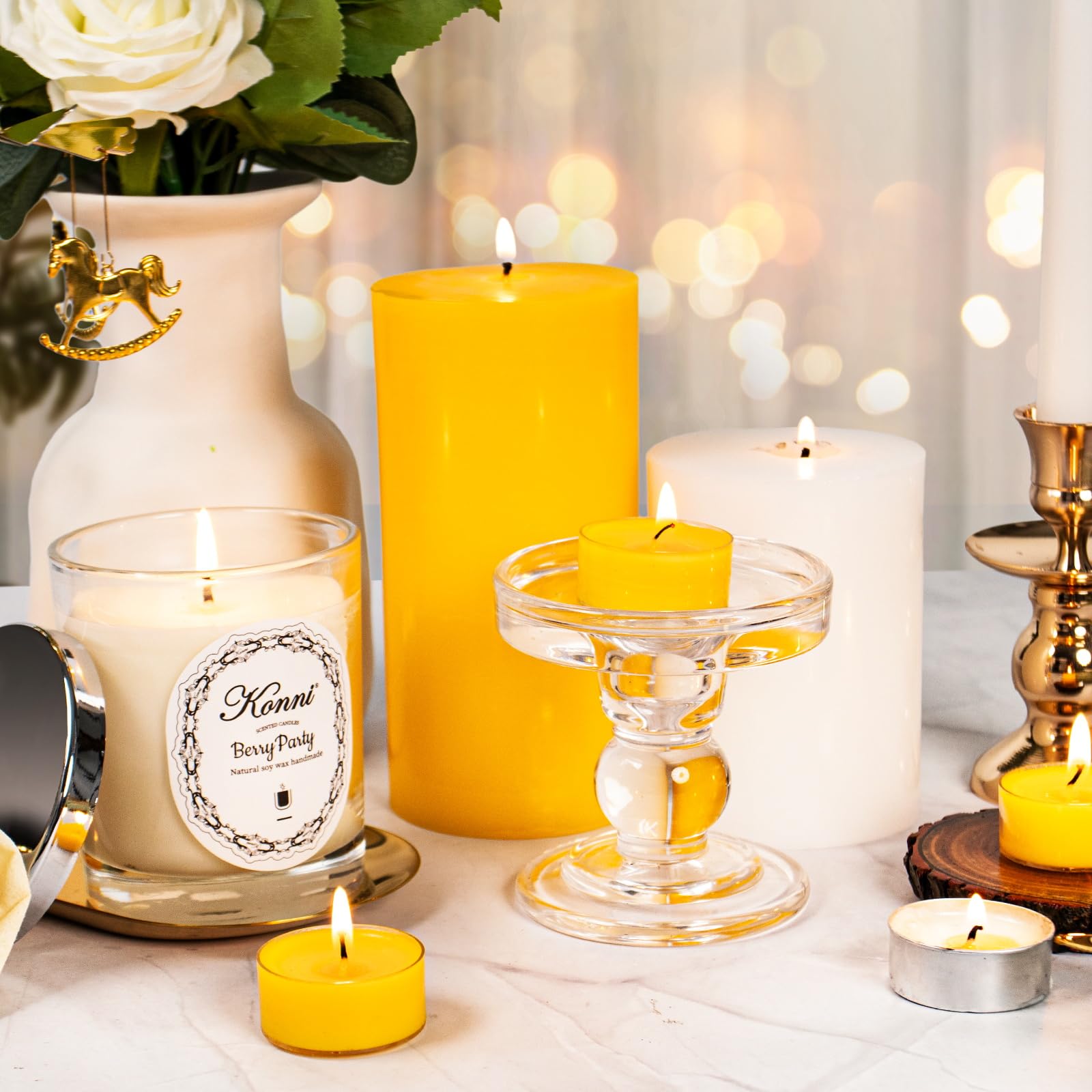 Amazon.co.jp: KAMMAK ティーライトキャンドル 24個入り ティー