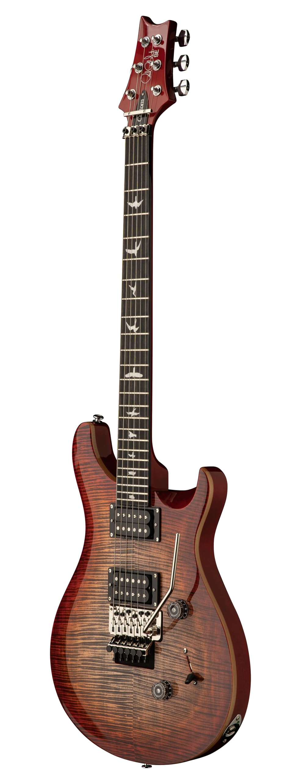 Amazon.com: PRS SE Custom 24 Semi-Hollow Piezo, Charcoal Cherry
